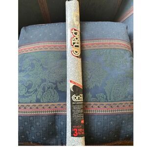 Vintage 1988 Con-Tact Self-Adhesive Shelf Liner Melissa Blue Floral 3yd x 18in